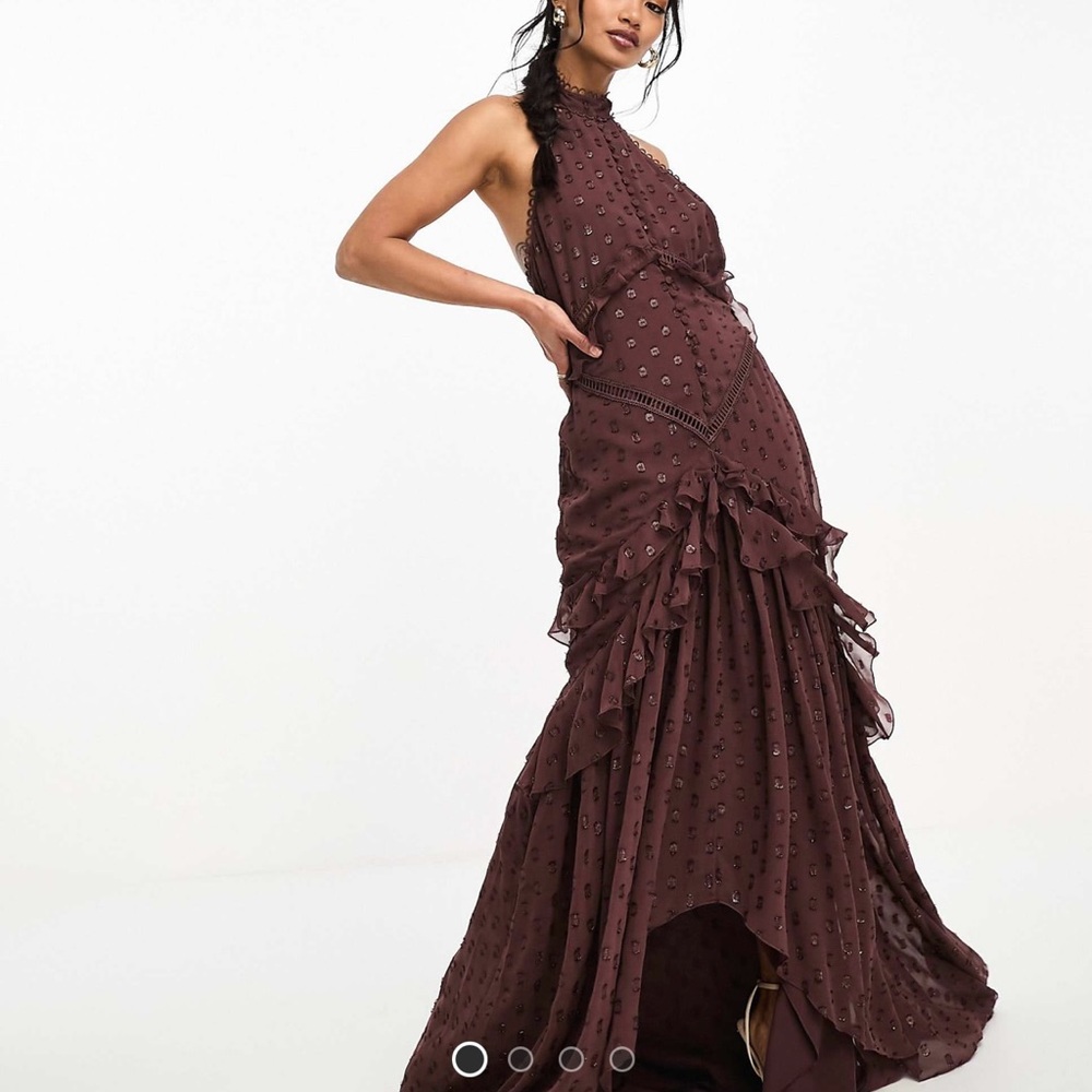ASOS Brown Backless Dress